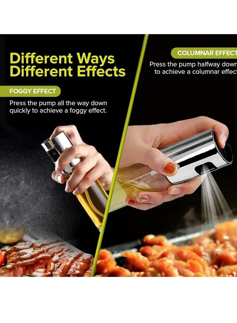 MOSH Oil Spray Bottle for Cooking (2PCS, 100ml Refillable Glass) – Premium Oil Sprayer for Air Fryer, Baking, Grilling & BBQ – Cooking Oil Spray Dispenser for Vinegar & Soy Sauce - Image 3